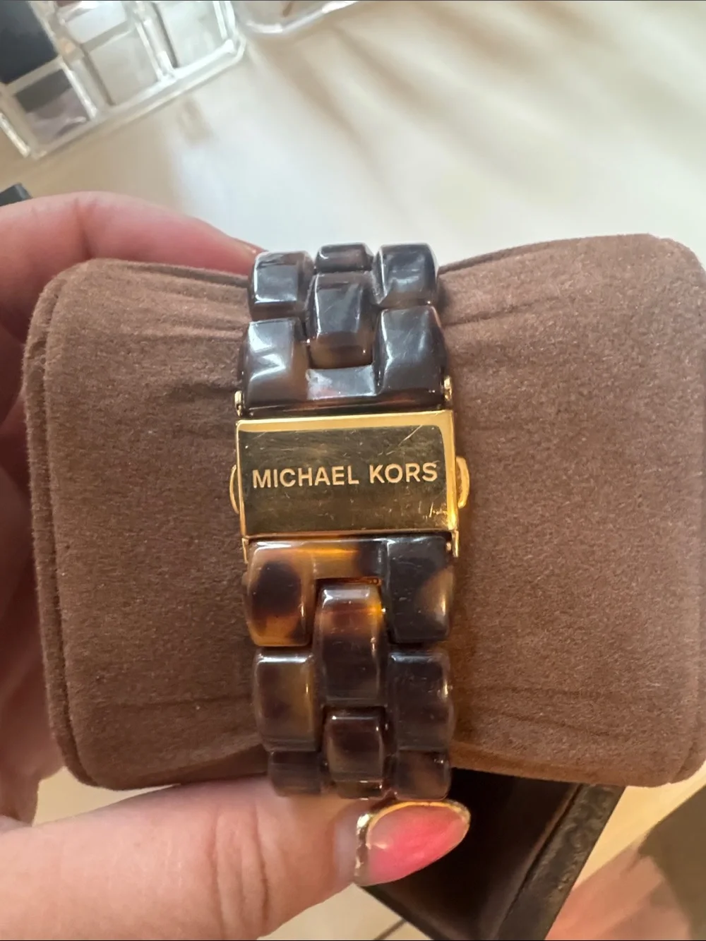 Michael Kors Men's Gold-Tone and Brown Chronograph Watch